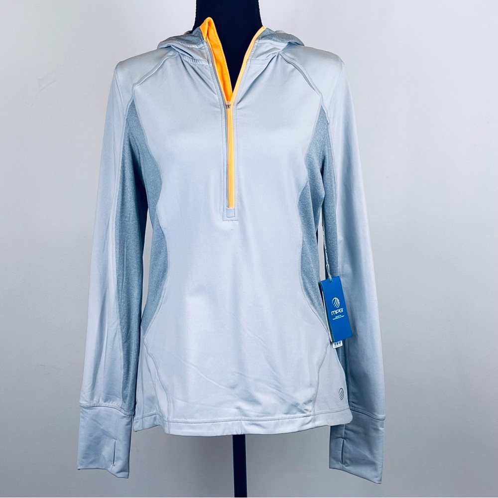 MPG Sport Hooded Half Zip Athletic Jacket NWT Gray Womens Large
